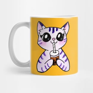 Animal Friends Cat Drinking Boba Mug